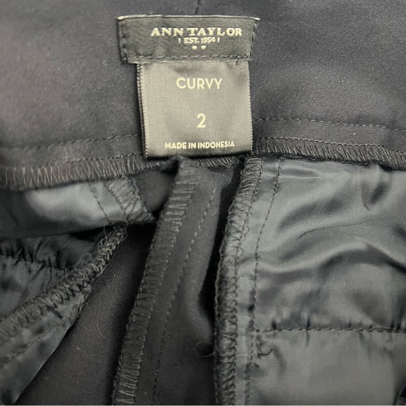 Ann Taylor Black Flared Curvy Fit Trousers Pants - Picture 6 of 10